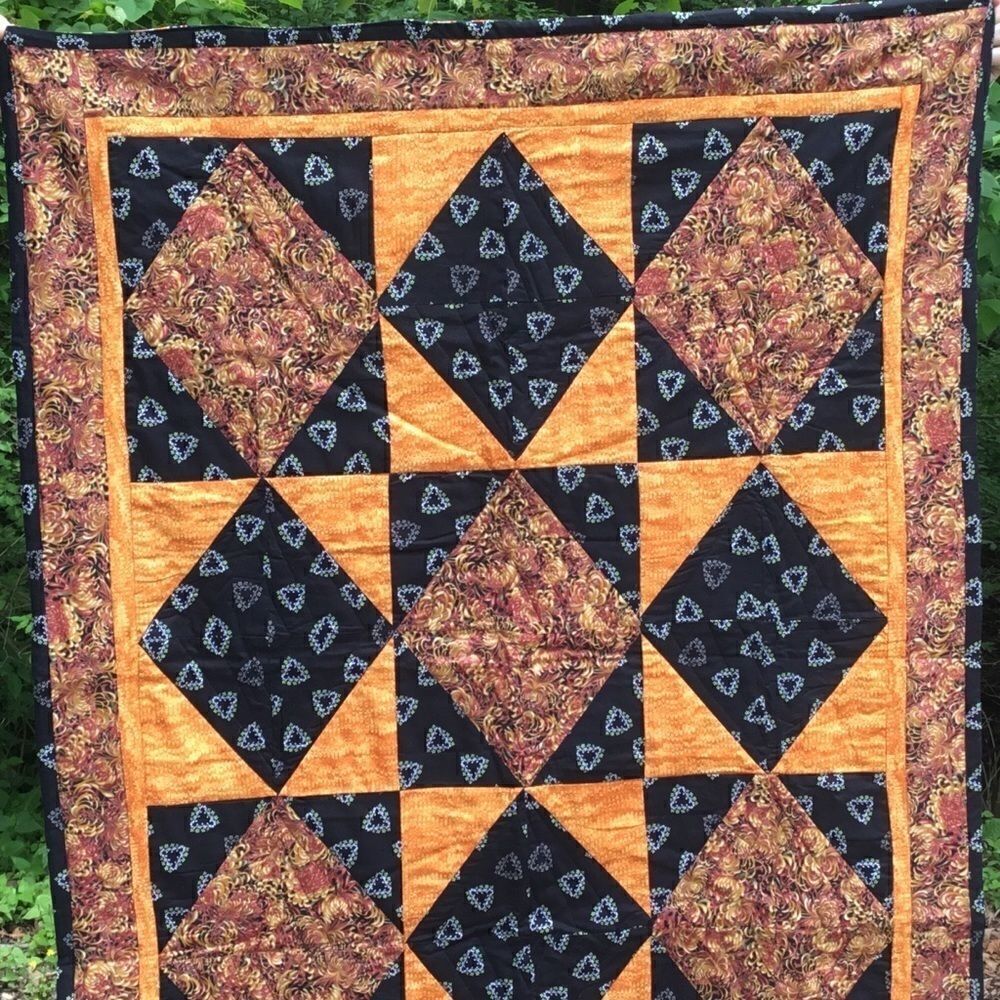 NWT HandCrafted Fall Color Quilt - Picture 3 of 16